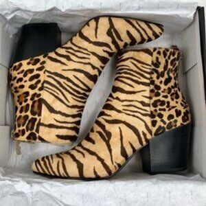 Dolce Vita Coltyn Calf Hair Leopard Ankle Bootie Size 7M Might Fit More Like 6.5
